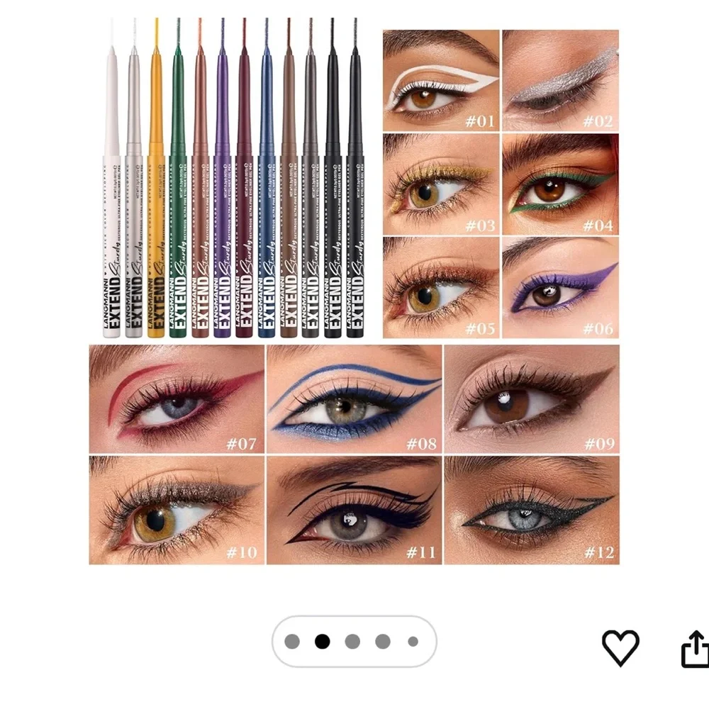 Langmanni extend sturdy dexterous ultra fine eyeliner gel pen NEW shade 08 blue